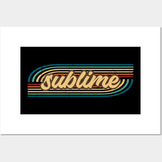 sublime retro stripes Wall Art by paintallday